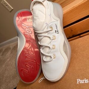 Christian Louboutin White Sneaker shoes size 41.5 10/10.5 read description
